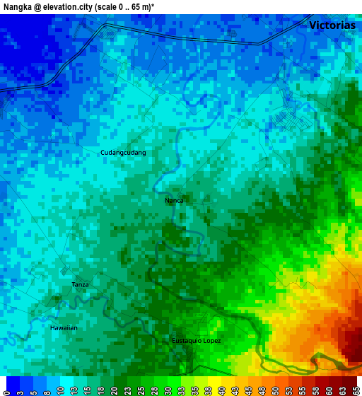 Nangka elevation map