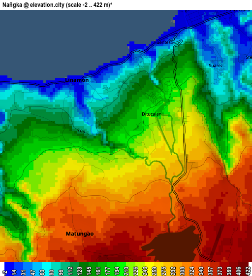 Nañgka elevation map