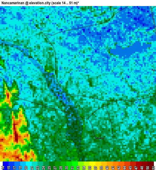 Nancamarinan elevation map