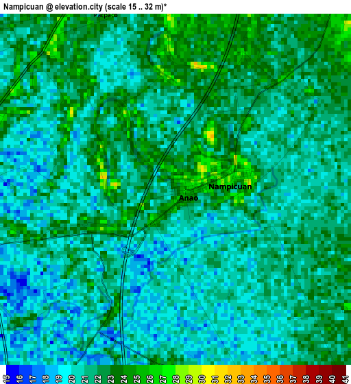 Nampicuan elevation map