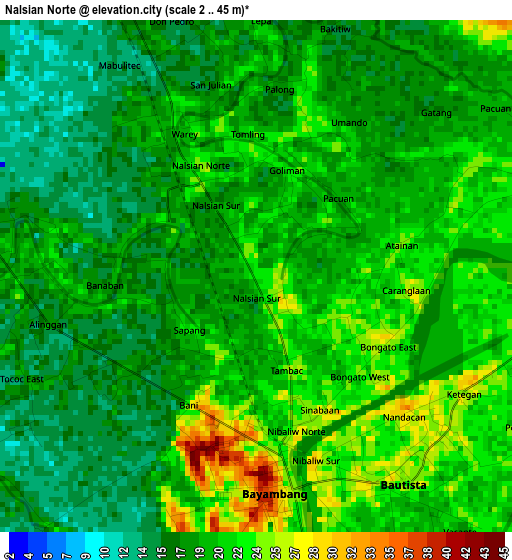 Nalsian Norte elevation map