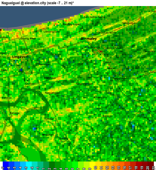 Naguelguel elevation map