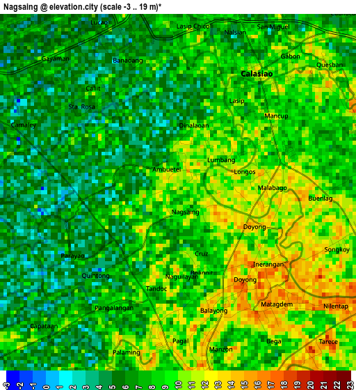 Nagsaing elevation map