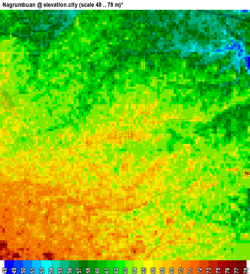 Nagrumbuan elevation map