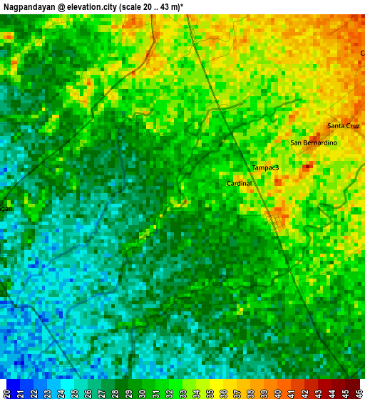 Nagpandayan elevation map