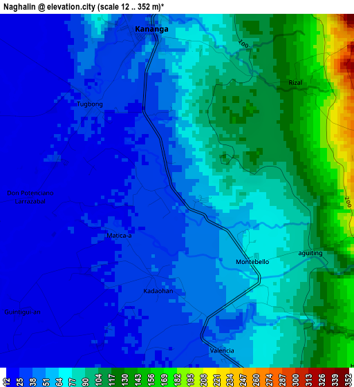 Naghalin elevation map