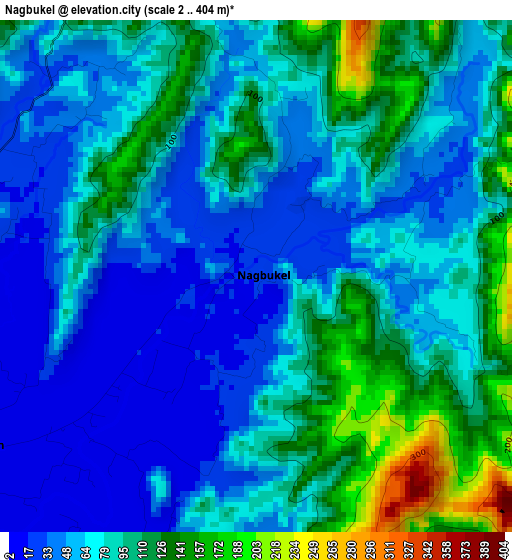 Nagbukel elevation map