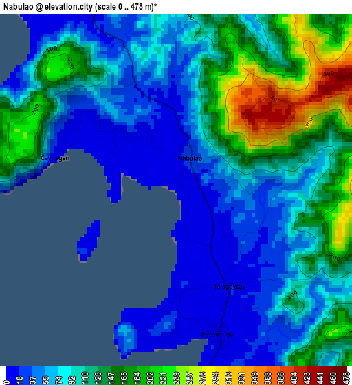 Nabulao elevation map