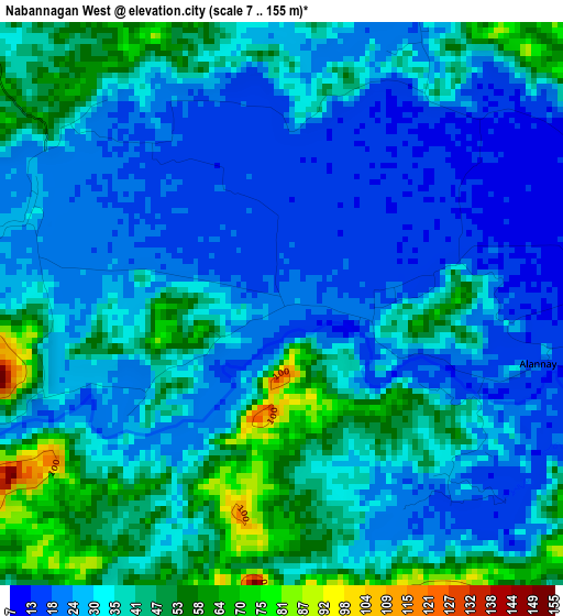 Nabannagan West elevation map