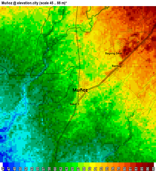 Muñoz elevation map