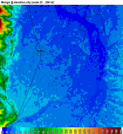 Mungo elevation map