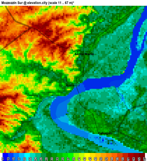 Mozzozzin Sur elevation map