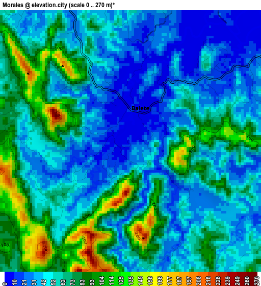 Morales elevation map