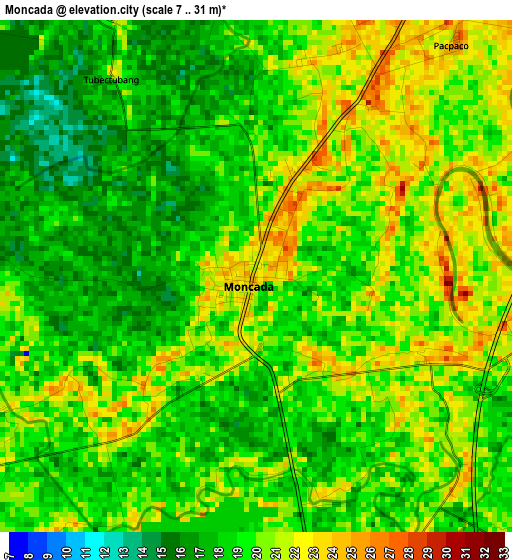 Moncada elevation map