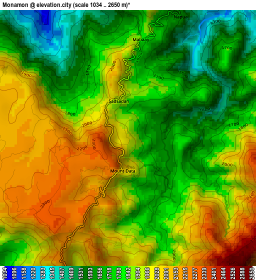 Monamon elevation map