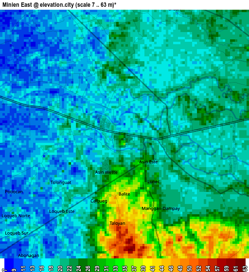 Minien East elevation map