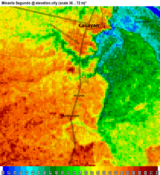 Minante Segundo elevation map