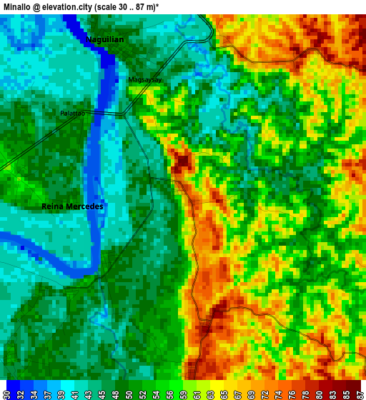 Minallo elevation map