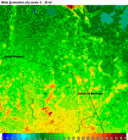 Mileb elevation map