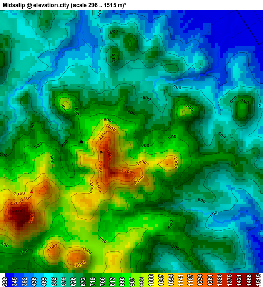 Midsalip elevation map