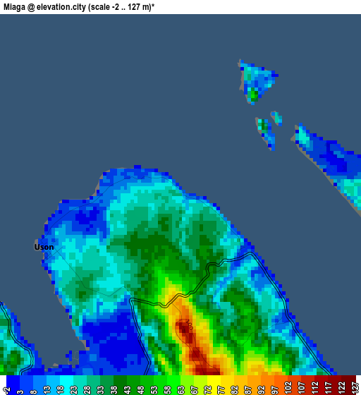 Miaga elevation map