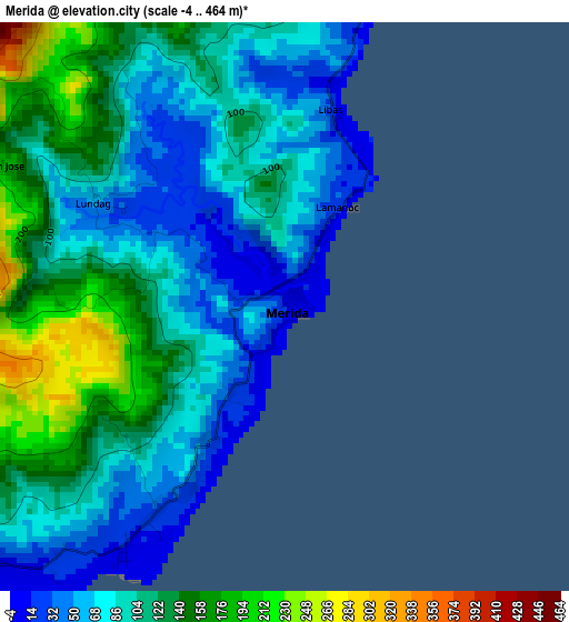 Merida elevation map