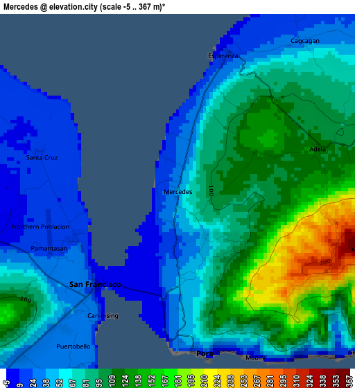 Mercedes elevation map