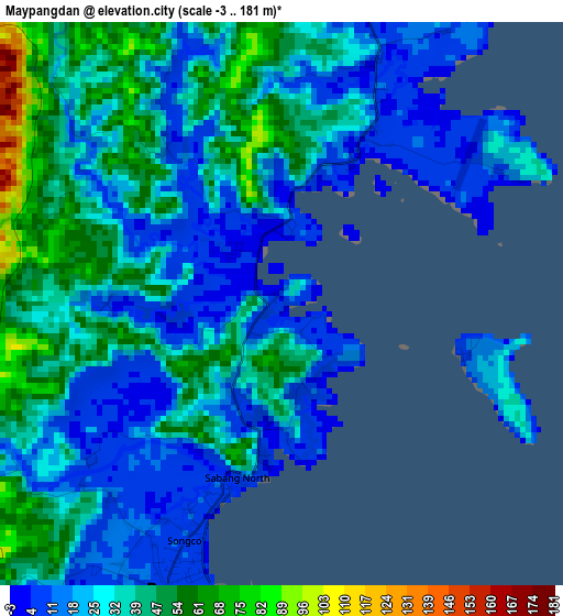 Maypangdan elevation map