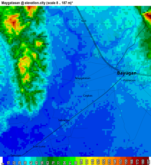 Maygatasan elevation map