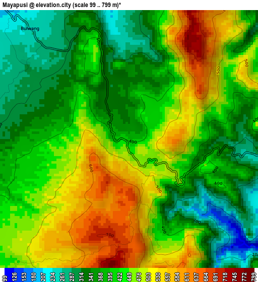 Mayapusi elevation map