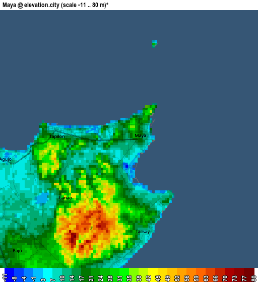 Maya elevation map