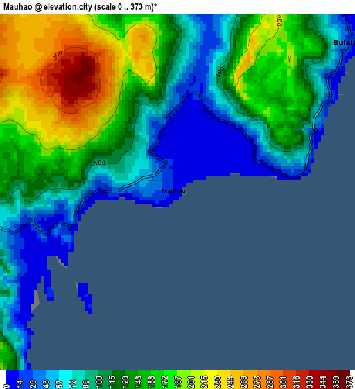 Mauhao elevation map
