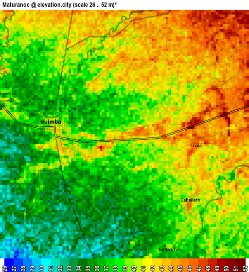 Maturanoc elevation map