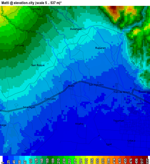 Matti elevation map