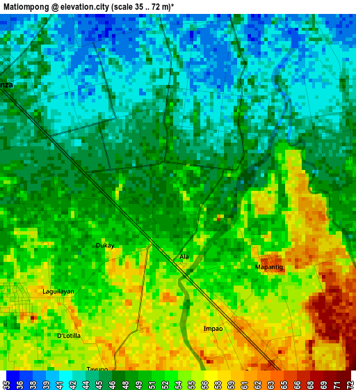 Matiompong elevation map