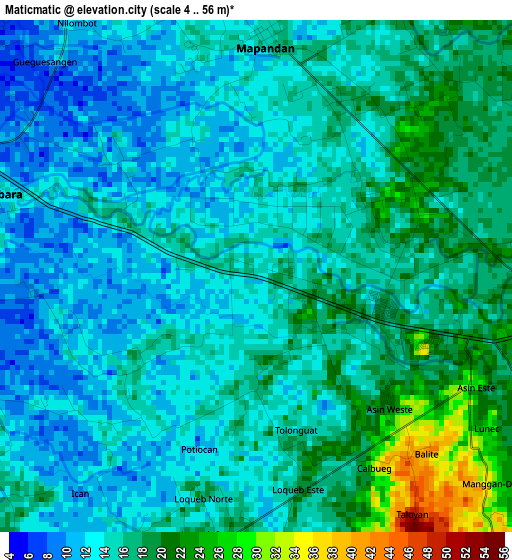 Maticmatic elevation map