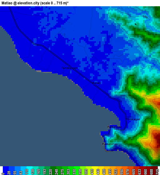 Matiao elevation map