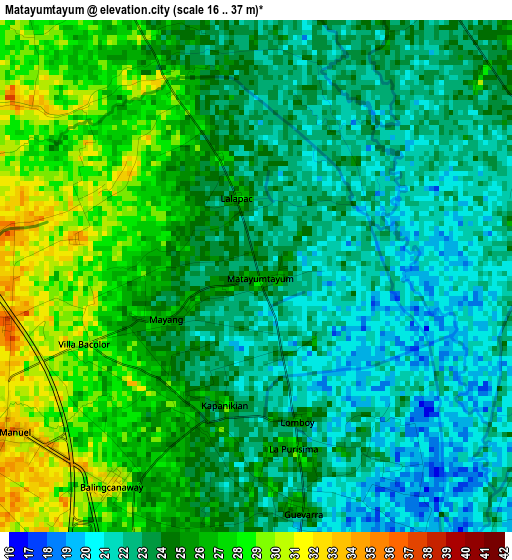 Matayumtayum elevation map