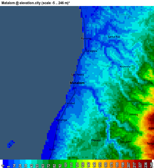 Matalom elevation map