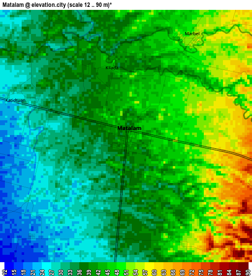 Matalam elevation map