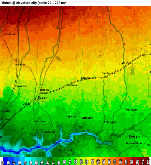 Matala elevation map