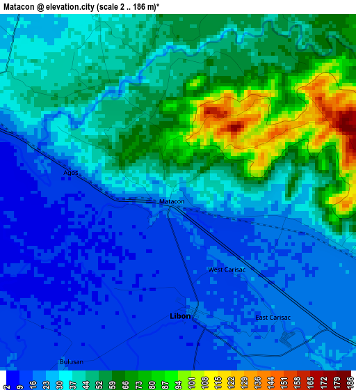 Matacon elevation map