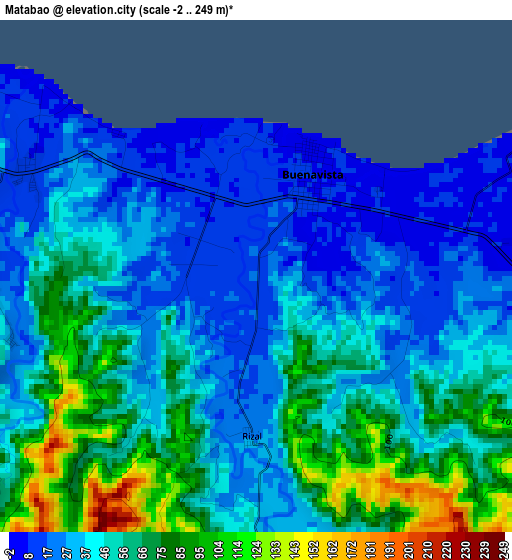 Matabao elevation map