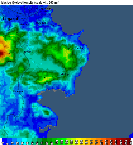 Maslog elevation map