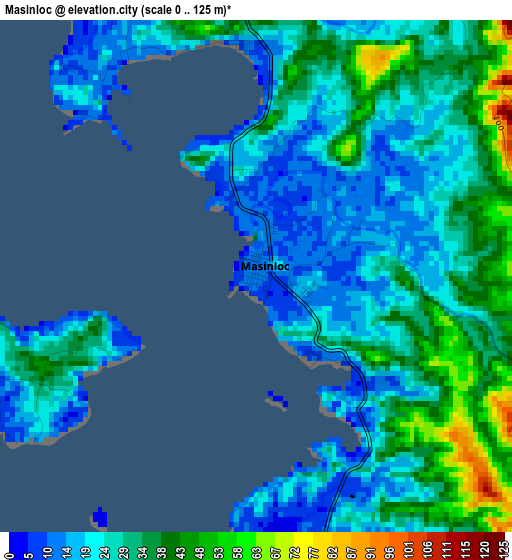 Masinloc elevation map