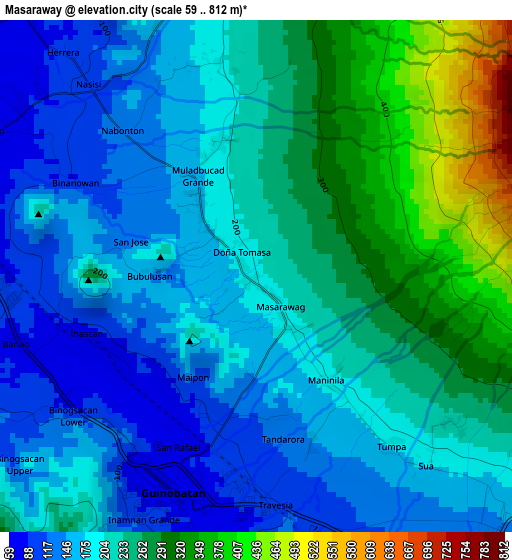 Masaraway elevation map