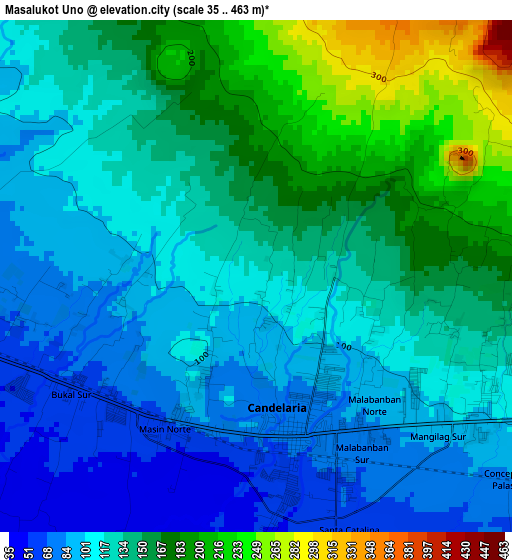 Masalukot Uno elevation map