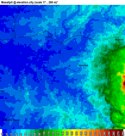 Masalipit elevation map