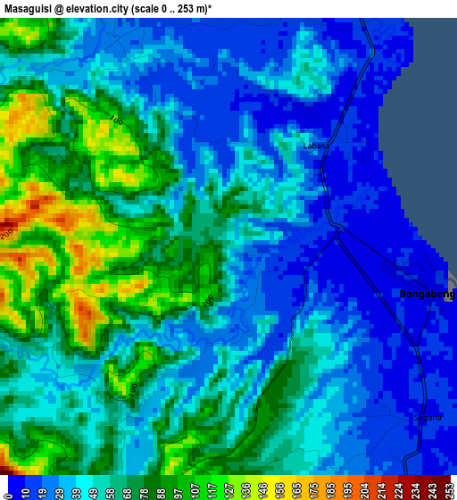 Masaguisi elevation map