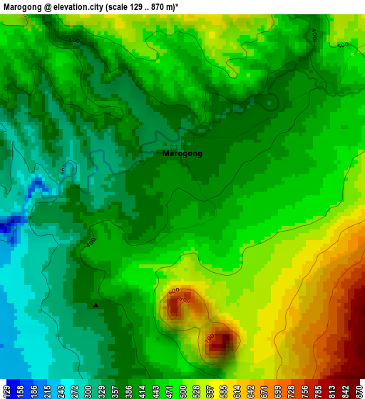 Marogong elevation map